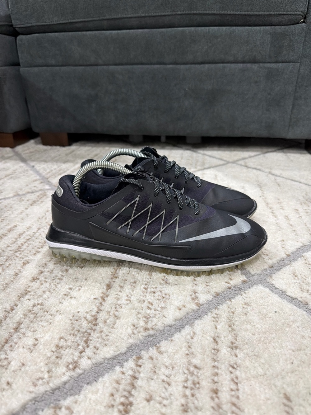 Nike Womens Lunar Control Vapor Golf Shoes Black Spikeless 849979-001 Size 8.5